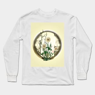 Pretty pale yellow ikebana chrysanthemums Long Sleeve T-Shirt